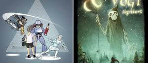 Für fast jeden Geschmack etwas dabei: Die Poster der Signierstunden bei Modern Graphics und im Groben Unfug.