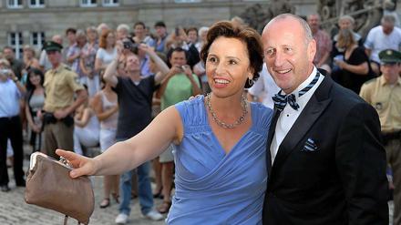 Christine Haderthauer und Ehemann Hubert bei einem Staatsempfang