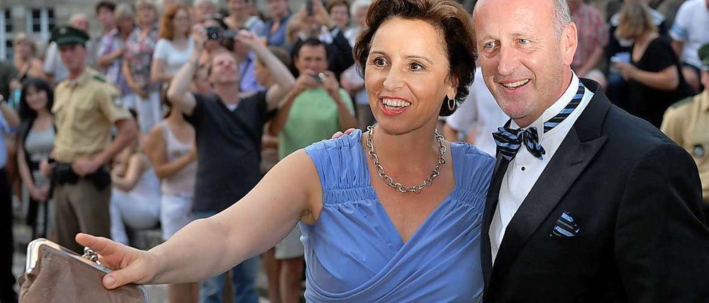 Christine Haderthauer und Ehemann Hubert bei einem Staatsempfang