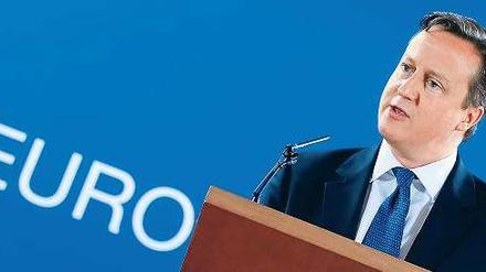 Ungeliebtes Europa: Der britische Premier Cameron – hier beim EU-Gipfel im Juni – strebt weg von der EU, in der Justizpolitik und in nächster Zeit mit einem Referendum. Foto: François Lenoire/rtr