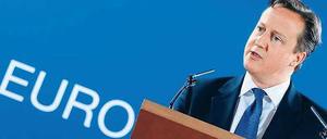 Ungeliebtes Europa: Der britische Premier Cameron – hier beim EU-Gipfel im Juni – strebt weg von der EU, in der Justizpolitik und in nächster Zeit mit einem Referendum. Foto: François Lenoire/rtr