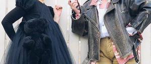 Viel Stoff. Die Bühnenoutfits für Gitte Haenning (rechts) stammen von Lilli Berlin. Diese trägt selber immer nur ihre eigenen Kreationen. Foto: Doris Spiekermann-Klaas