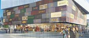 Endlos shoppen. Am Alexanderplatz baut der Investor Redevco Services Deutschland das würfelförmige „Alea 101“.