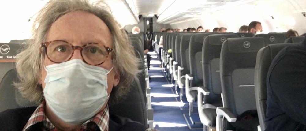 Erstflug. Harald Martenstein an Bord von LH2020 von München zum BER.