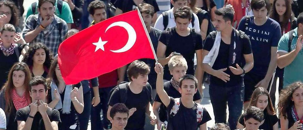 Demonstranten auf dem Taksim-Platz in Istanbul.