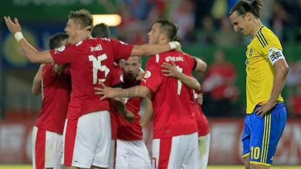 Österreichs Freud', Zlatans Leid. Superstar Ibrahimovic muss sich mit seinen Schweden geschlagen geben.