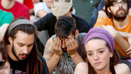 Demonstranten in Madrid. In Spanien liegt die Arbeitslosigkeit von Jugendlichen zwischen 15 und 24 Jahren bei über 50 Prozent. 