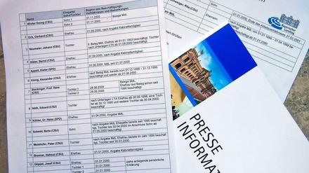 Sensible Daten: Die Liste mit den bayerischen Abgeordneten, die 2000 noch Verwandte eingestellt haben.