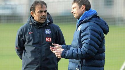 Die Wege von Jos Luhukay (l.) und Karsten Heine trennen sich.