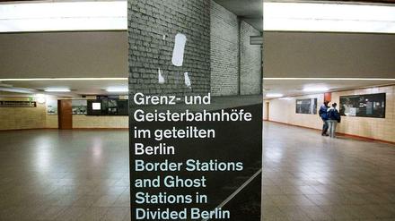 Nordbahnhof. Hier ist eine ständige Ausstellung zu sehen.