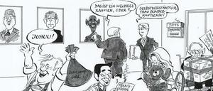Nach dem Krisengipfel: Eine Hanitzsch-Arbeit von 2012.
