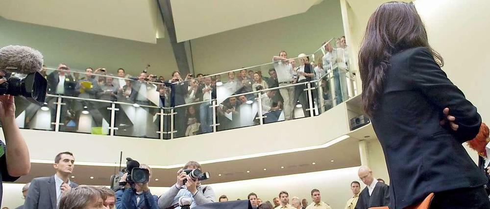 Der Medienandrang war groß zum Auftakt des Münchener Prozesses gegen Beate Zschäpe, mutmaßliches Mitglied der rechtsextremen Terrorgruppe NSU.