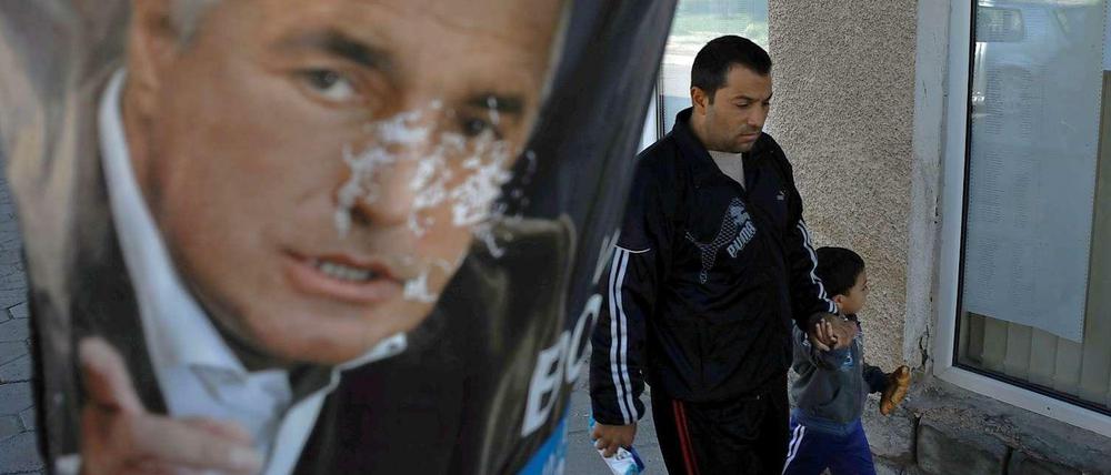 Wahlkampf. Die Mitte-rechts-Partei Gerb wirbt mit dem Konterfei des ehemaligen Regierungschefs Boiko Borissow.