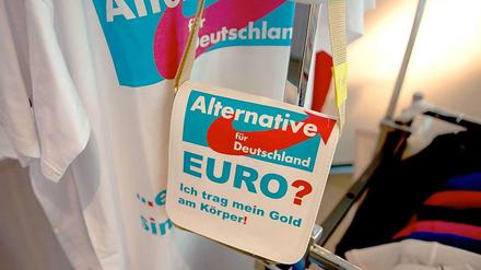 Hartes Thema: Die AfD will zurück zur D-Mark.