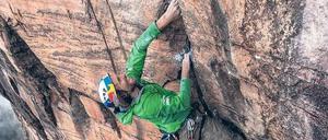 In der Wand. Stefan Glowacz am 600 Meter hohen Roraima.Foto: K. Fengler/MFA