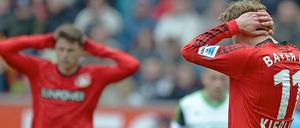 Angreifer Stefan Kießling hatte gegen Wolfsburg den Sieg auf dem Fuß, doch am Ende stand nur ein 1:1.