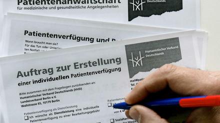 Nur zehn bis 20 Prozent der Bürger haben eine Patientenverfügung unterzeichnet.