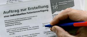 Nur zehn bis 20 Prozent der Bürger haben eine Patientenverfügung unterzeichnet.
