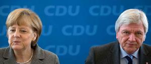 Angela Merkel mit Volker Bouffier.