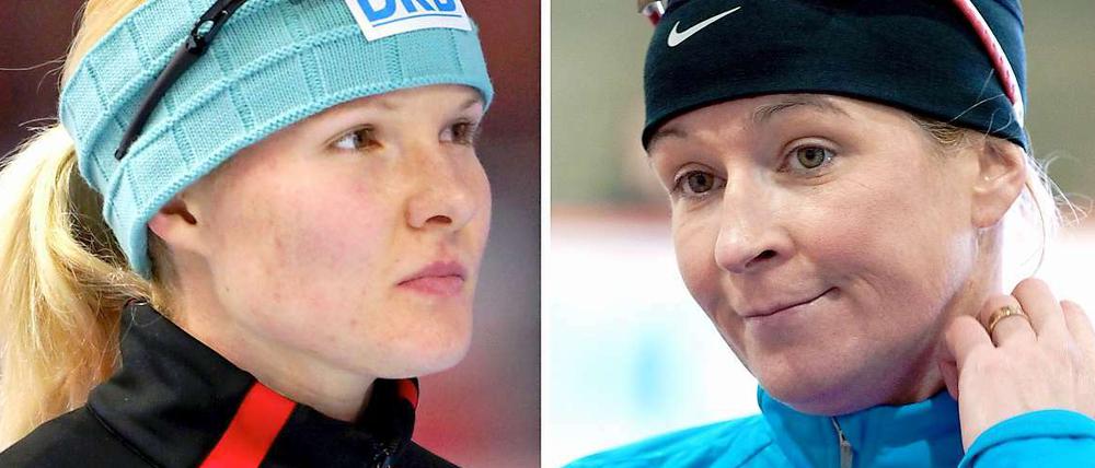 Kein Team: Claudia Pechstein (r.) und Stephanie Beckert.