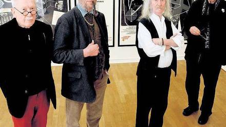 Berliner Bohemiens.Die Drucker Johannes Vennekamp, Uwe Bremer, Arno Waldschmidt und Albert Schindehütte. 