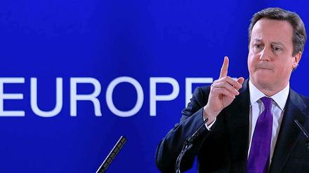 Er zeigte sich unnachgiebig: Der britische Premier David Cameron setzte sich beim Gipfel vehement für Kürzungen im Haushalt ein. . 