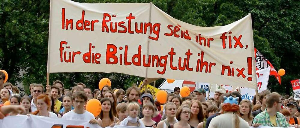 Vielstimmig. Studierende in Bayern haben häufig gegen Gebühren protestiert; hier 2009 in München. Doch jetzt braucht ihr Anliegen 940 000 Unterstützer.