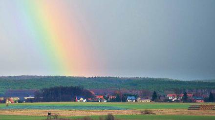 Weihnachtswetter sieht normalerweise anders aus. In Brandenburg konnte man am Himmel sogar Regenbogen beobachten.