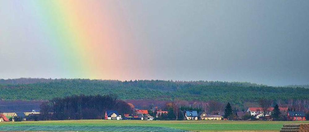 Weihnachtswetter sieht normalerweise anders aus. In Brandenburg konnte man am Himmel sogar Regenbogen beobachten.