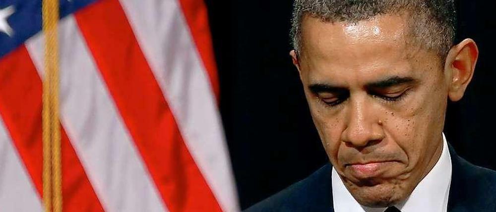 US-Präsident Barack Obama bei der Trauerfeier in Newtown.