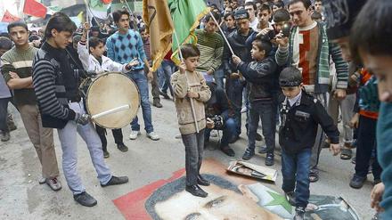 Proteste gegen den syrischen Präsidenten Baschar al-Assad im November 2012