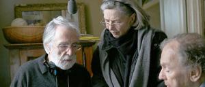 Das Drama "Liebe" ging als Favorit ins Rennen um den Europäischen Filmpreis. Regisseur Michael Haneke mit seinen Hauptdarstellern. 