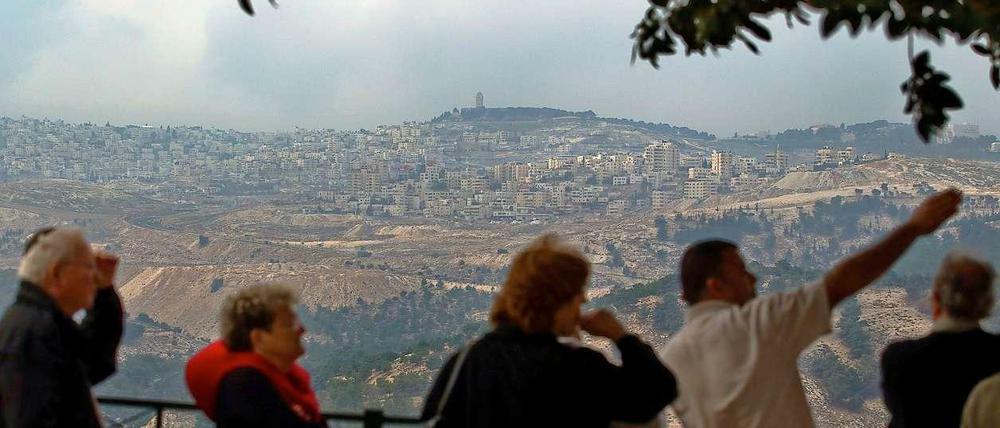 Blick von der Siedlung Ma'ale Adumim östlich von Jerusalem. In dieser Gegend plant Israel den Bau neuer Wohnungen.