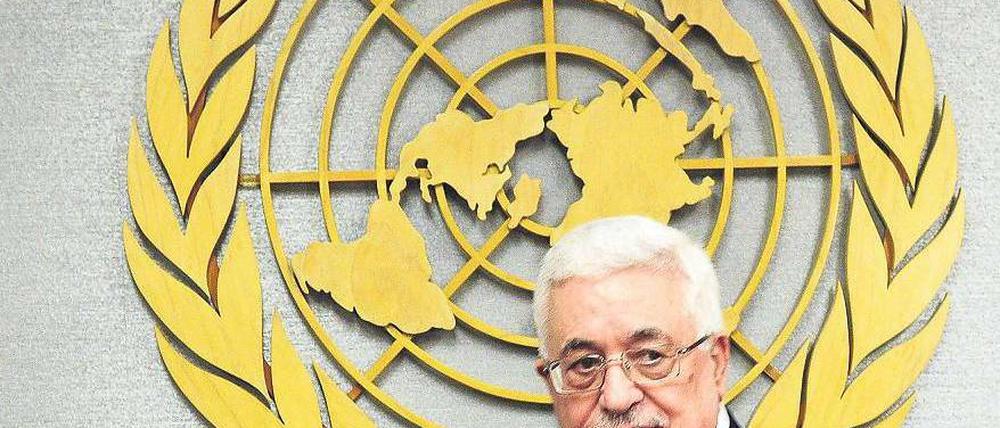 Palästinenserpräsident Abbas ist im Friedensprozess ins Hintertreffen geraten. Das UN-Votum soll das ändern. Foto: Emmanuel Dunand/AFP