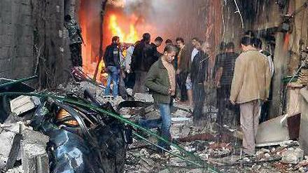 Verwüstet: Durch die Explosionen wurden ganze Straßenzüge zerstört. Foto: AFP