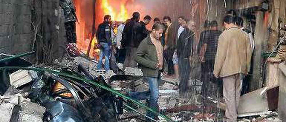 Verwüstet: Durch die Explosionen wurden ganze Straßenzüge zerstört. Foto: AFP
