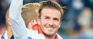 Der winkende Botschafter. David Beckham feiert den Gewinn der Meisterschaft in der Major League Soccer. 