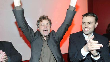 Frank Mentrup (links) wird jetzt Karlsruhe regieren, seinen Genossen, SPD-Landesvorsitzender Nils Schmid, freut sich.