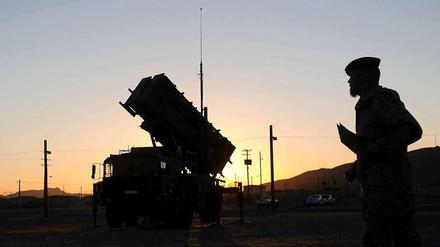 Eine Starteinheit des Raketensystems Patriot der Bundeswehr in El Paso, USA.