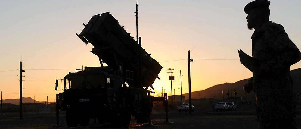 Eine Starteinheit des Raketensystems Patriot der Bundeswehr in El Paso, USA.