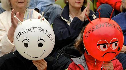 Für und Wider. Demonstration 2008 in Bayern