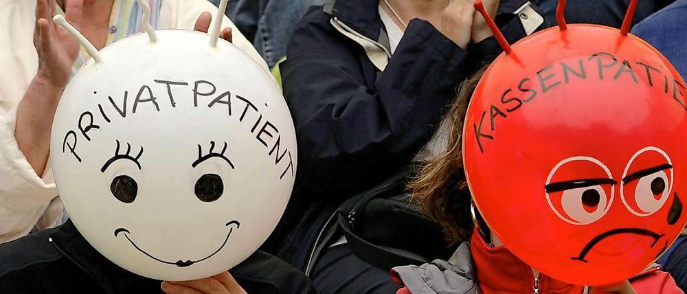 Für und Wider. Demonstration 2008 in Bayern