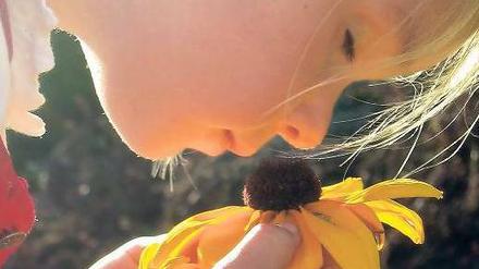 Duft der Natur. Kinder entdecken ihre Welt auch über das Riechen.