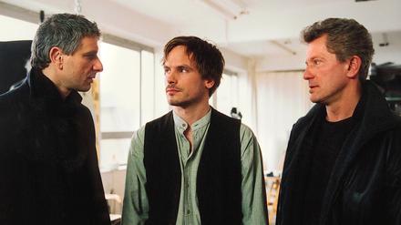 Bekommen Konkurrenz: Kriminalhauptkommissar Franz Leitmayr (Udo Wachtveitl, l.) und Kriminalhauptkommissar Ivo Batic (Miroslav Nemec, r.), hier im "Tatort:Totentanz" mit Frank Fischer (Wanja Mues). 