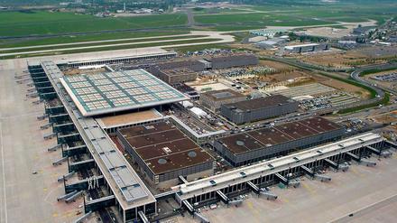 Der zukünftige Hauptstadtflughafen aus der Luft. 