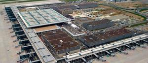 Der zukünftige Hauptstadtflughafen aus der Luft. 