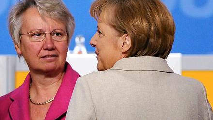 Die Ministerin und ihre Kanzlerin: Annette Schavan und Angela Merkel.