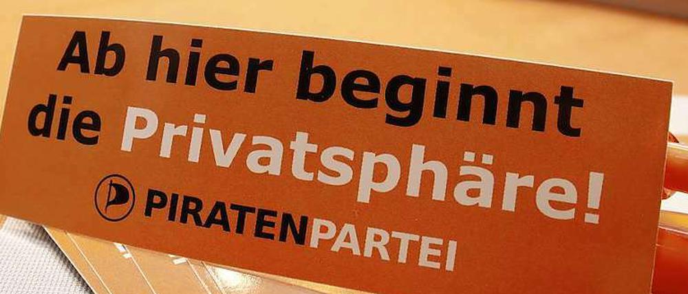 Die Piratenpartei legt Wert auf Transparenz und Privatsphäre.