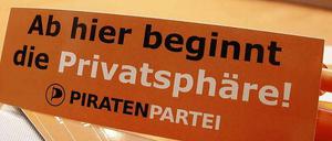 Die Piratenpartei legt Wert auf Transparenz und Privatsphäre.