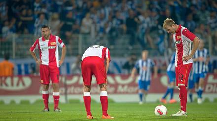 Gesenkte Köpfe: Der 1. FC Union geht nach der Niederlage im Stadtderby mit einigen Problemen in die Länderspielpause.